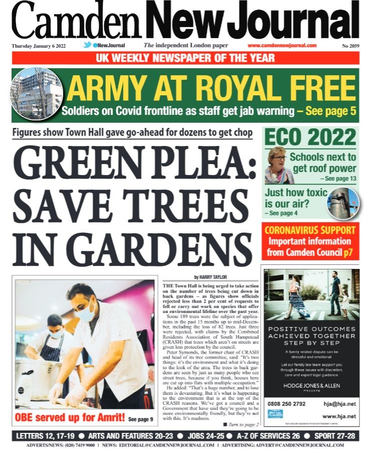 Camden New Journal Publishes Climate Special Edition