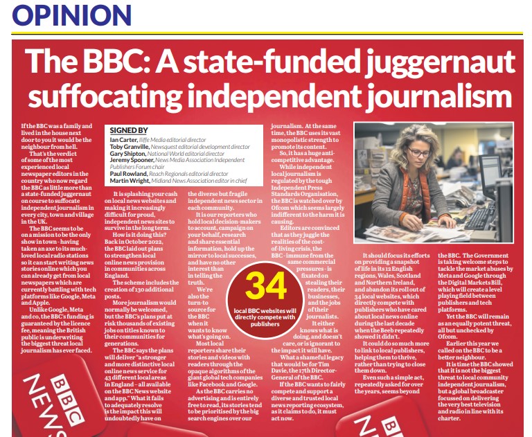 Senior Local Editors Call On ‘Neighbour From Hell’ BBC To Rein In Local Expansion Plans